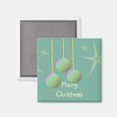 Iridescent frohe Weihnachtsdesign Magnet (Vorderseite/Rückseite)