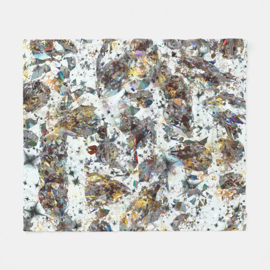 Iridescent Gemstone Sparkle Fleece Blanket (Vorderseite (Horizontal))