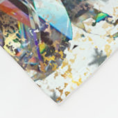 Iridescent Gemstone Sparkle Fleece Blanket (Ecke)