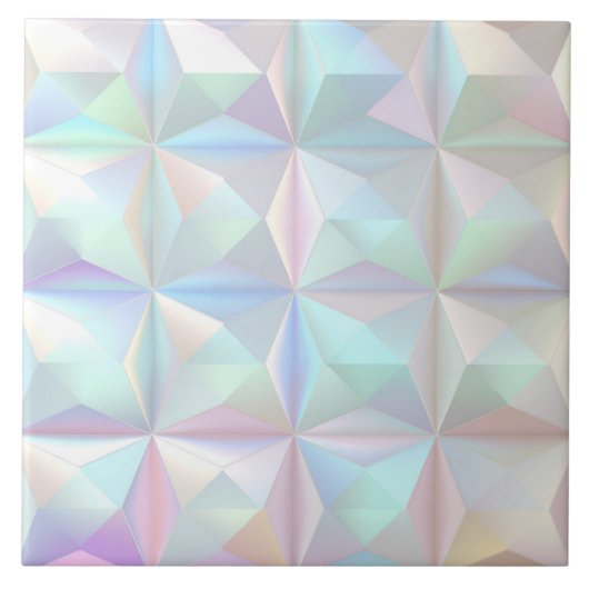 Iridescent Geometric 3D Square ID1178 Fliese (Vorderseite)