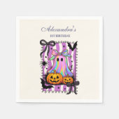 Iridescent Ghost Coquette Bow Spooky One Serviette (Vorderseite)