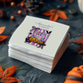 Iridescent Ghost Coquette Bow Spooky One Serviette