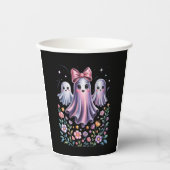 Iridescent Ghost Girl Halloween Pappbecher (Vorderseite)