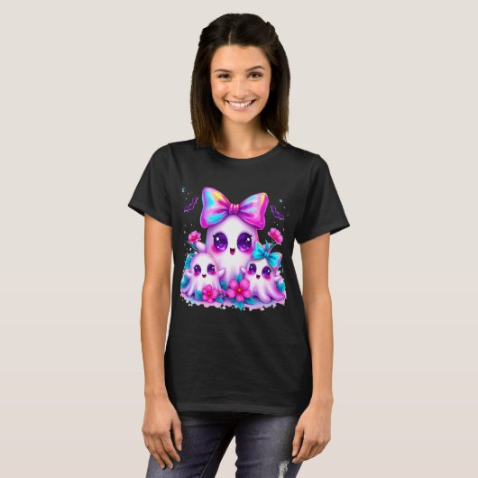 Iridescent Ghost Halloween T-shirt (Vorne ganz)