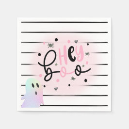 Iridescent Ghost Hey Boo Pastel Halloween Geburtst Serviette