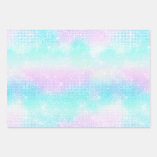 Iridescent Glam Rainbow Pattern Geschenkpapier Set (Vorderseite 2)