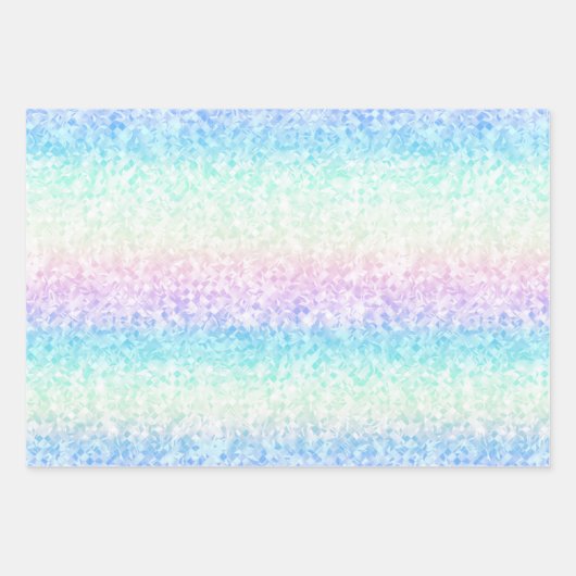 Iridescent Glam Rainbow Pattern Geschenkpapier Set (Vorderseite)