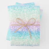 Iridescent Glam Rainbow Pattern Geschenkpapier Set (Beispiel)