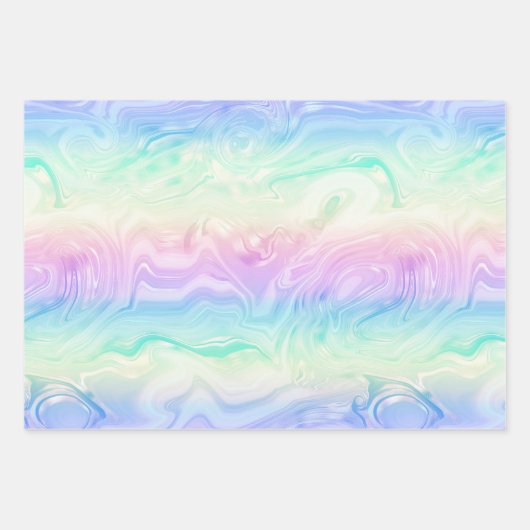 Iridescent Glam Rainbow Pattern Geschenkpapier Set (Vorderseite 2)