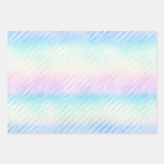 Iridescent Glam Rainbow Pattern Geschenkpapier Set (Vorderseite)