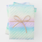 Iridescent Glam Rainbow Pattern Geschenkpapier Set (Beispiel)