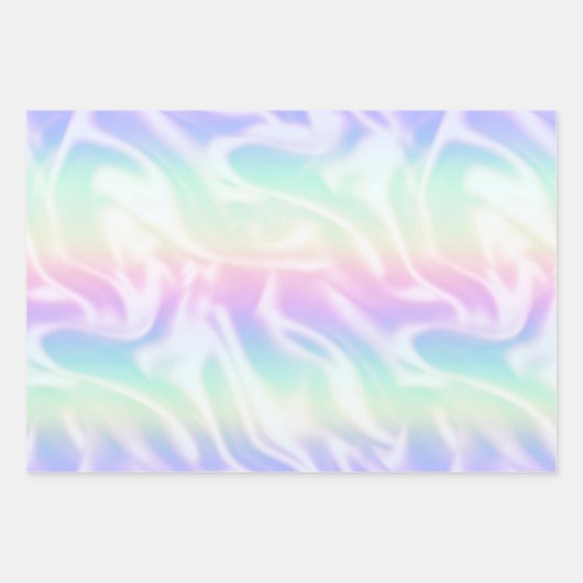 Iridescent Glam Rainbow Pattern Geschenkpapier Set (Vorderseite 3)