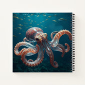 Iridescent Glass Octopus Art | Personalized Notizblock (Rückseite)