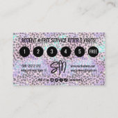 Iridescent Glitzer Modern Girl Treuekarte (Rückseite)