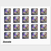 Iridescent Glow-Blume Quadratischer Aufkleber (Blatt)