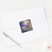 Iridescent Glow-Blume Quadratischer Aufkleber (Umschlag)