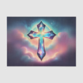 Iridescent Glows Cross Decoupage Tissue Seidenpapier (Vorderseite)