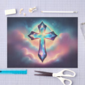 Iridescent Glows Cross Decoupage Tissue Seidenpapier (Handwerk)
