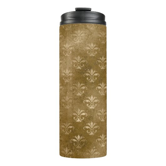 Iridescent Gold Damask Thermosbecher (Vorderseite)