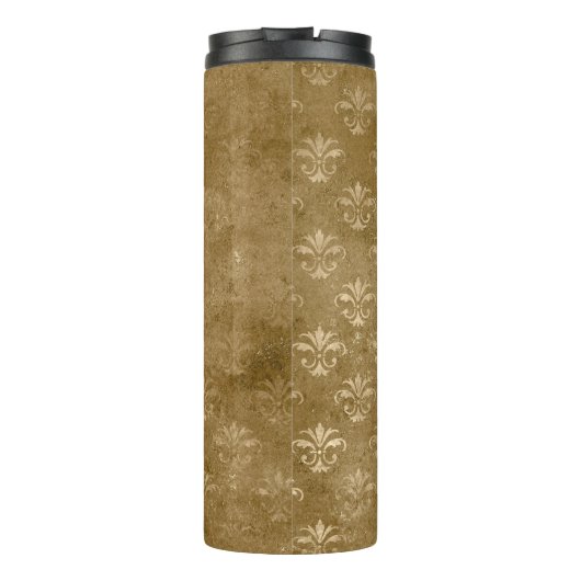 Iridescent Gold Damask Thermosbecher (Rückseite)