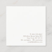 Iridescent Gold Geometric Salon Stylist Quadratische Visitenkarte (Rückseite)