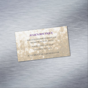 Iridescent Gold Lila Glitterium Bekleidung Boutiqu Magnetische Visitenkarte