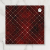 Iridescent Gothic Crimson Red Hexe Geschenkanhänger (Rückseite)