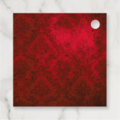 Iridescent Gothic Crimson Red Hexe Geschenkanhänger (Rückseite)