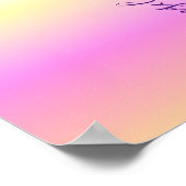 Iridescent Gradient Glam Name Telefon-Hintergrundb Poster (Ecke)