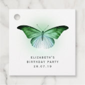 Iridescent Green Butterfly Geschenkanhänger (Vorderseite)