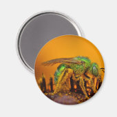 Iridescent Green Sweat Bees Magnet (Vorderseite/Rückseite)