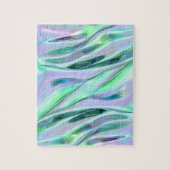 Iridescent Green und Blue MetallicMarbled Puzzle (Vertikal)