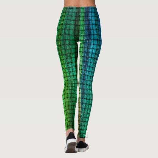 Iridescent Green Weave Leggings (Rückseite)