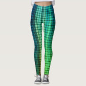 Iridescent Green Weave Leggings (Vorderseite)
