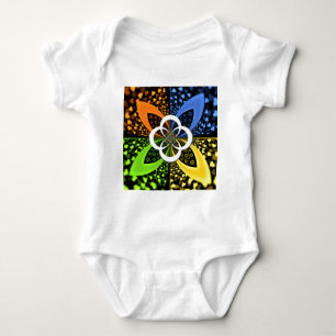 Iridescent Hearts Seamless Polka Dot Abstrakt Art Baby Strampler