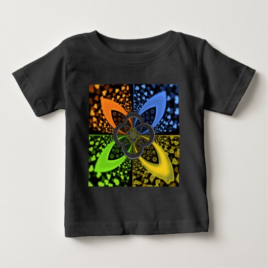 Iridescent Hearts Seamless Polka Dot Abstrakt Art Baby T-shirt (Vorderseite)
