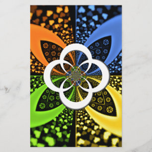 Iridescent Hearts Seamless Polka Dot Abstrakt Art Briefpapier
