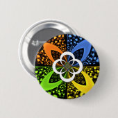 Iridescent Hearts Seamless Polka Dot Abstrakt Art Button (Vorne & Hinten)