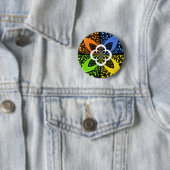 Iridescent Hearts Seamless Polka Dot Abstrakt Art Button (Beispiel)