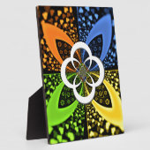 Iridescent Hearts Seamless Polka Dot Abstrakt Art Fotoplatte (Seite)