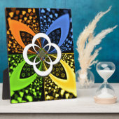 Iridescent Hearts Seamless Polka Dot Abstrakt Art Fotoplatte (Seite)