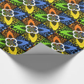 Iridescent Hearts Seamless Polka Dot Abstrakt Art Geschenkpapier (Ecke)