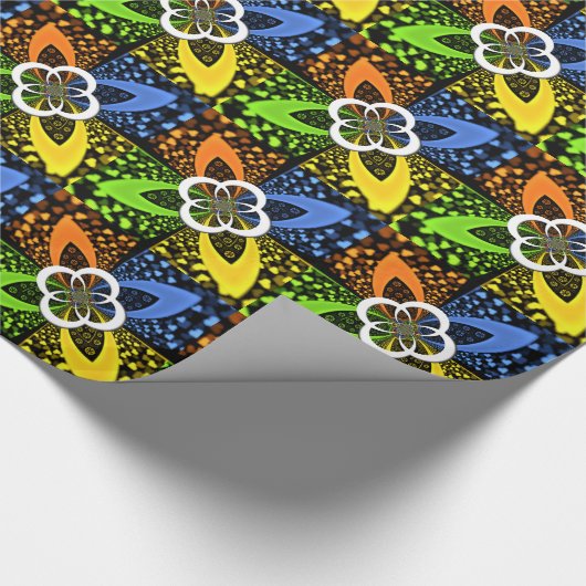 Iridescent Hearts Seamless Polka Dot Abstrakt Art Geschenkpapier (Ecke)