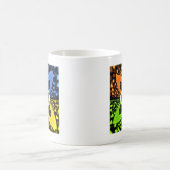 Iridescent Hearts Seamless Polka Dot Abstrakt Art Kaffeetasse (Mittel)