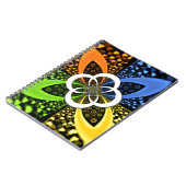 Iridescent Hearts Seamless Polka Dot Abstrakt Art Notizblock (Linke Seite)