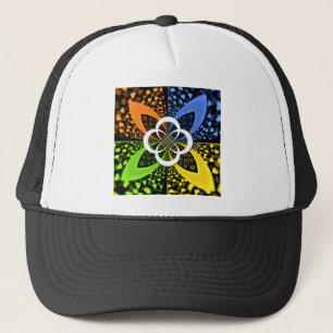 Iridescent Hearts Seamless Polka Dot Abstrakt Art Truckerkappe