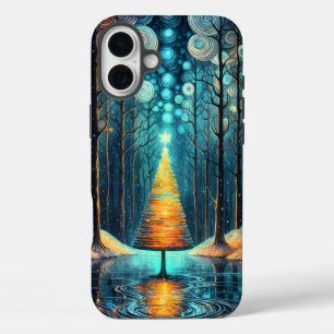 Iridescent Holiday Dream 🎄 glühenden Weihnachtsba iPhone 16 Plus Hülle