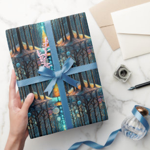 Iridescent Holiday Dream 🎄 glühenden Weihnachtsba Geschenkpapier