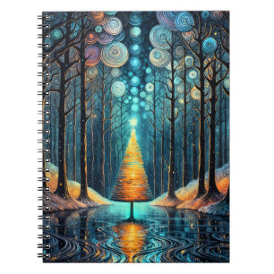 Iridescent Holiday Dream 🎄 glühenden Weihnachtsba Notizblock