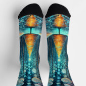 Iridescent Holiday Dream 🎄 glühenden Weihnachtsba Socken (Oben)